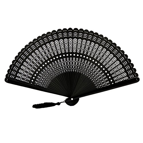 Dazone Handfächer Fächer Taschenfächer Klappfächer aus Bambus für Sommer Hochzeit Zubehör & Auslage