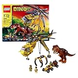 Lego Year 2012 DINO Series Set# 5886 : T-REX HUNTER with Helicopter, Scout Vehicle, T-Rex Dinosaur and 2 Hero Minigifures (Total Pieces: 480) by Dino - Dino Bigioni