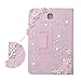 Produktbild spritech (TM) 3D Bling Strass Design Premium PU Leder Ultradünn Ständer Cover für Samsung Galaxy Tab A 8.0 T350, rose, Samsung Galaxy Tab A 8.0 T350