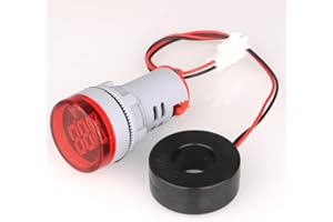 Gebildet Mini Ampèremètre Numérique à LED, Testeur d'ampérage Numérique AC 0-100A, Moniteur d'ampère, Panneau de Signalisation LED Rouge