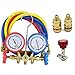 Produktbild MuChangZi 500PSI Kältemittel Auto Klimaanlage Werkzeuge AC Diagnose Manifold Manometer Sets mit 3 stücke Schläuche für R12 R22 R404A R134A Druckanzeige