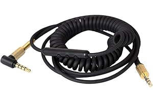 POFET Ersatz-Audiokabel für Marshall Major II 2 Kopfhörer-Mikrofonkabel mit Lautstärkeregler für Remote-Mikrofon für Headset, Laptop, Smartphones