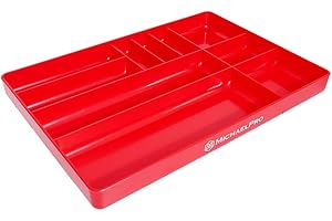 MichaelPro Drawer Organizer Parts Tray with Compartments, Low Profile Tool Box Organizer for Bolts and Nuts, Tool Tray Organizer for Automotive, Mechanics, Parts and Hardware Storage | MP014036