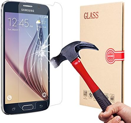BACAMA® Tempered Glass Screen Protector for Samsung Galaxy S6 Anti-fingerprint, Protect Your Screen from Scratches and Drops - 99.99% Clarity and Accuracy