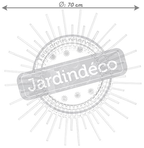 Wandspiegel Sonne, Rattan Natur - 2