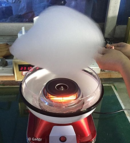 Gadgy Zuckerwatte Maschine | Retro Cotton Candy Machine für Zuhause | mit Zucker oder Zuckerfreie Harte Süßigkeiten zu Benutzen | 500W Rot - 6