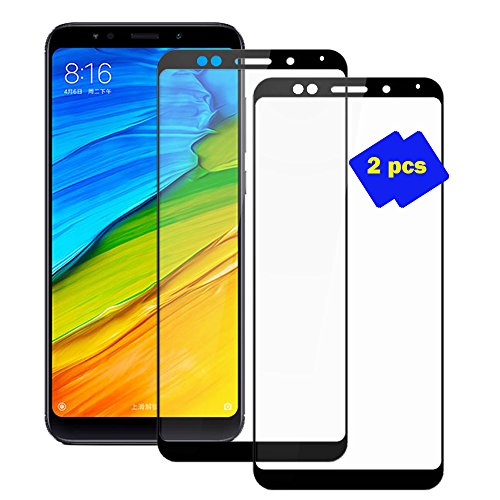 Pellicola Vetro Temperato Xiaomi Redmi 5 Plus,0.33mm 9H 2.5D Pellicola Protettiva Ultra Chiara, GOGME[Serie protezione schermo] [2 Pack] Resistente ai Urti in dello proteggi Schermo,La protezione piÃ¹ semplice ed efficace dello schermo. nero
