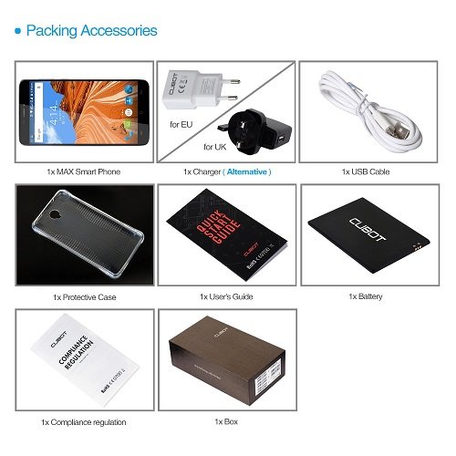 Cubot Max Dual SIM 4G 32GB Gold - Smartphones (15.2 cm (6