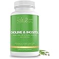 Lily Green Choline & Inositol Capsules | 500mg of Inositol & Choline Supplement Per Serving | Liver Support Supplements for Healthy Metabolism | 90 Vegan Capsules | Made in UK
