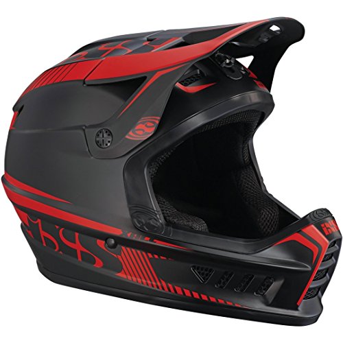 IXS Downhill-MTB Helm Xact Schwarz/Fluo Rot - 4