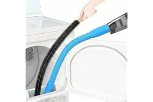 HUA JET Universal Trockner Entlüftungsreiniger-Set, Fusselsaugeraufsatz und Fusselentferner-Bürste für Hochdruckreiniger und Trockner, Entlüftungsschlauch-Ersatzteile (blau)