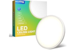 DetarZinLED Plafon Led Techo, 24W 2640LM 4000K Lampara Techo Ø30cm, Plafones Para Techo Led Panel Dormitorio Cocina Salon Baño Comedor Pasillo Sótano Oficina [Clase de eficiencia energética E]