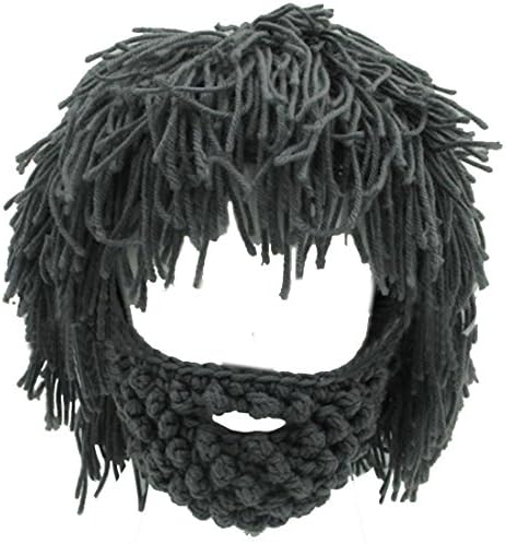 Barbarian Beard Hat, Handmade丨soft & Warm & Comfortable丨unisex Foldaway Beanie Viking Horns Octopus Hat For Party, Winter Sports - Thicker Than Similar Products Fast Shipping (6~8DAYS)