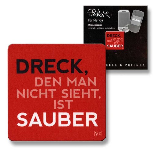 Putztuch fürs Handy Displayputztuch Dreck den man nicht sieht ist sauber