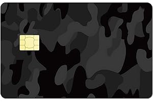 CREATCABIN Black Camouflage Card Skin Sticker Debit Credit Card Skins Covering Personalizing Bank Card Protecting Decals Waterproof Scratch Proof No Bubble Slim for EBT Transportation Card 7.3x5.4Inch