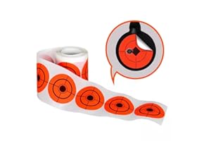 ADCSHOP 250 bersagli adesivi arancioni da 5 cm (2 ¨) per tiro - adesivi adesivi per supporti e bianchi - compatibile con bersagli metallici, cartone, ABS - alta visibilità per pratica di precisione.