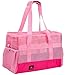 Produktbild Hundebeutel Für Hunde Und Katzen Komfort-Airline Anerkannt Unter Der Reisetasche Für Den Urlaub, Rucksack, Reisetasche Für Kleine Tiere Mit Mesh-Ober- Und -Seiten, Pink,M