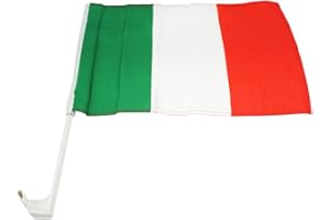 SUDSTY Autofahne, Carflag Italien, Italia, Italy 2er Pack