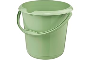 keeeper Seau avec Bec verseur, Graduation Intégrée et Poignée Ergonomique, 10 L, Mika Eco Line, Vert (Eco Grass Green)