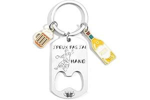 YZLPLP Cadeau Fan de Basket Porteclef Décapsuleur Original Porteclef Personnalisé pour Basket Chasseur Football Golfeur Motard Pêcheur Cycliste Rugby Cadeau