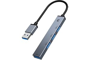 OBERSTER Hub USB 3.0 4-in 1 Hub USB Adaptateur avec 4 USB 3.0 SuperSpeed 5 Gbps, Ultra-Slim USB Ultra Fin avec Compatible avec MacBook Pro/Air, Mac Mini, iMac