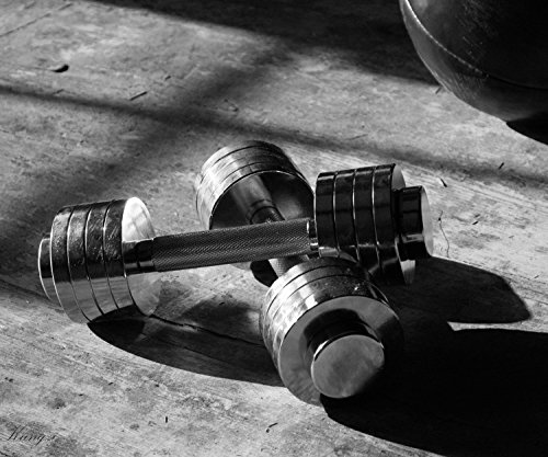 Chrom Kurzhantel verstellbar Paar 2x 5 kg / 2x 10 kg Hantel Set - 6