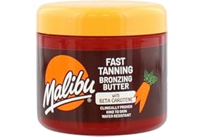 Malibu Fast Tanning masło do ciała z beta-karotenem, wodoodporne, do opalania się, 300 ml