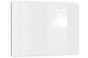 DEQORI Küchenrückwand Glas | Unifarben - Weiß | 80x60 cm | Bad- oder Herd-Rückwand | Herdblende Spritzschutz für Küche & Badezimmer | Moderne Deko für Fliesenspiegel