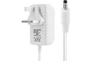 QAUM 15W Power Supply Charger for Echo Dot 3rd 4th 5th Gen, 1.5M 12V 1.25A Power Cable Replacement for Kids Edition Show 5 1st 2nd Gen EchoDot with Clock Spot Pop Fire TV Charging Cord 4.0 * 1.7mm