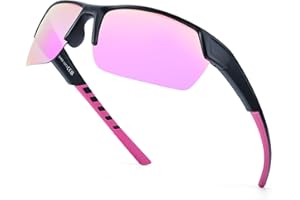 LVIOE Sport Sunglasses Polarised for Women, Wrap-Around Design with UV400 Protection for Running, Cycling, Hiking