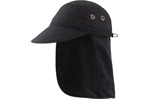 Magracy Herren Sommer UPF 50+ Fischerhut mit Nackenklappe Sonnenschutz Kappe