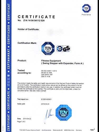 Mini-Stepper / Side-Stepper von POWRX mit LCD – Trainingscomputer | Kalorienzähler / Schrittzähler / Timer / Fitnessgerät - 7