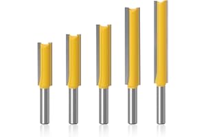 ASNOMY 5 sztuk 8 mm frez prosty do cięcia, frez do rowków, do drewna, bardzo długa długość cięcia -30 mm, 40 mm, 50 mm, 63 mm, 76 mm