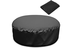 ZEMBSOYA 215x70cm Lazy Spa Cover 6 Persons Hot Tub Cover Protector, 420D Full Coverage Lazy Spa Canopy, Uv Resistant, Waterproof Protable Overall Spa Safety For Outdoor