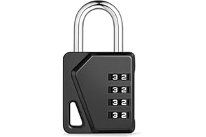 ZHEGE Casier avec plaque signalétique et cadenas code 4 chiffres pour collège, vestiaire sport et abri de jardin (Noir)