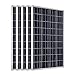 Produktbild ECO-WORTHY 500W Solarpanel: 5 Stücke 100W Solarmodul Polykristallin Photovoltaik 12 Volt Solarzelle Ideal zum Aufladen von 12V Batterien