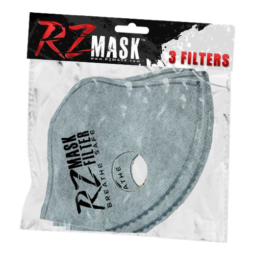 RZ Mask Filtros carb'on activo, para las mascarillas X-Large, 3 piezas