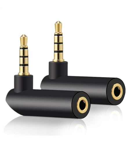 Sourcing Map Adattatore Audio 3.5mm Maschio-Maschio (2 Pezzi) – Connettore Jack Stereo Per Collegare Cellulare, Laptop, Cuffie – Accoppiatore Sottile E Portatile Grigio - 3