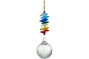 JUANXIAN Feng Shui 40 mm Clair Boule de cristal Pendentif Rainbow Maker Collection à suspendre Attrape-soleil Dragées de mariage W1735