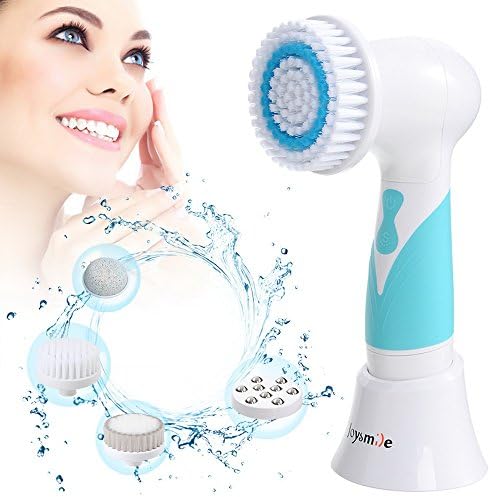 Face Brush,Facial Cleansing Brush System - Exfoliating Facial Brush Microdermabrasion Pore Minimizer to Clean Skin( IPX7 Waterproof,3 Rotating Speeds,Bi-directional Rotation,with 5 Brush Heads ) by JoySmile