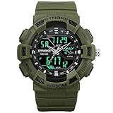 NEEKY Herren Armbanduhr,Sportuhren,Für Unisex Fitness Uhren - Multi Funktions wasserdichte Uhr Digital Double Action Watch
