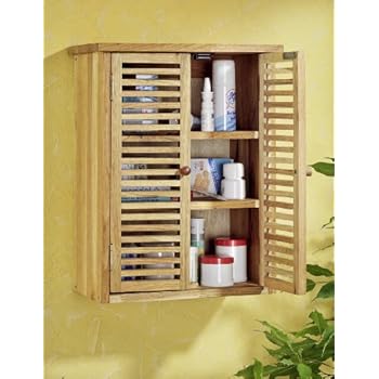 Hängeschrank, Medezinschrank aus Walnussholz: Amazon.de: Küche & Haushalt