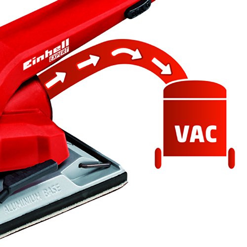Einhell Schwingschleifer TE-OS 2520 E (250 W, 115×230 mm, Drehzahlanpassung, Absaugadapter, Klett-Schleifpapier P120, Koffer) - 6