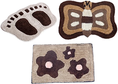 Yellow Weaves™ Set of 3 Microfiber Door Mats - Multi (16 X 24 Inches) RS.349 (65.00% Off) - Amazon
