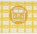 Taftan Top Sheet Little Van for Bassinet (100 x 80  cm, Yellow)