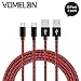 Produktbild Micro USB Kabel, [10FT-2Pack] Nylon geflochten Schnelle Geschwindigkeit Sync & Ladekabel A Male to Micro B für Samsung, HTC, LG, HP, Sony, Most Android und weitere Smartphones-[Rot + schwarz]
