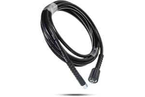 YUET Tuyau de Rechange 10M de Nettoyeur Haute Pression pour Lavage de Voiture Flexible Nettoyage Jardin Connecteur Fileté M14 x M22 14mm, Tuyau d'extension,Noir