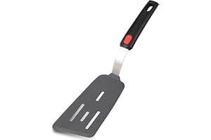 Tenta Tenta Kitchen - Spatola per frittata flessibile, in silicone, con intaglio ad angolo, spatola per uova sottile, resistente al calore, lama senza fusione, manico in gomma, spatola per cucinare