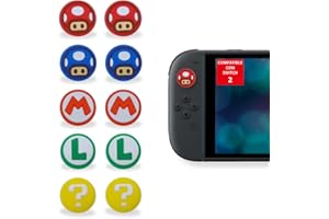 M MARIE MADELEINE EMPORIUM MMEGaming Couvercles de joystick compatibles avec Nintendo Switch 2, poignées Switch 2, pour Nintendo Switch 2, accessoires Joy avec Switch 2 (Mario et Luigi)
