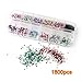 SODIAL(R) 1800 Acrylic UV Gel Nail Art Tips Glitter Rhinestone Decoration
